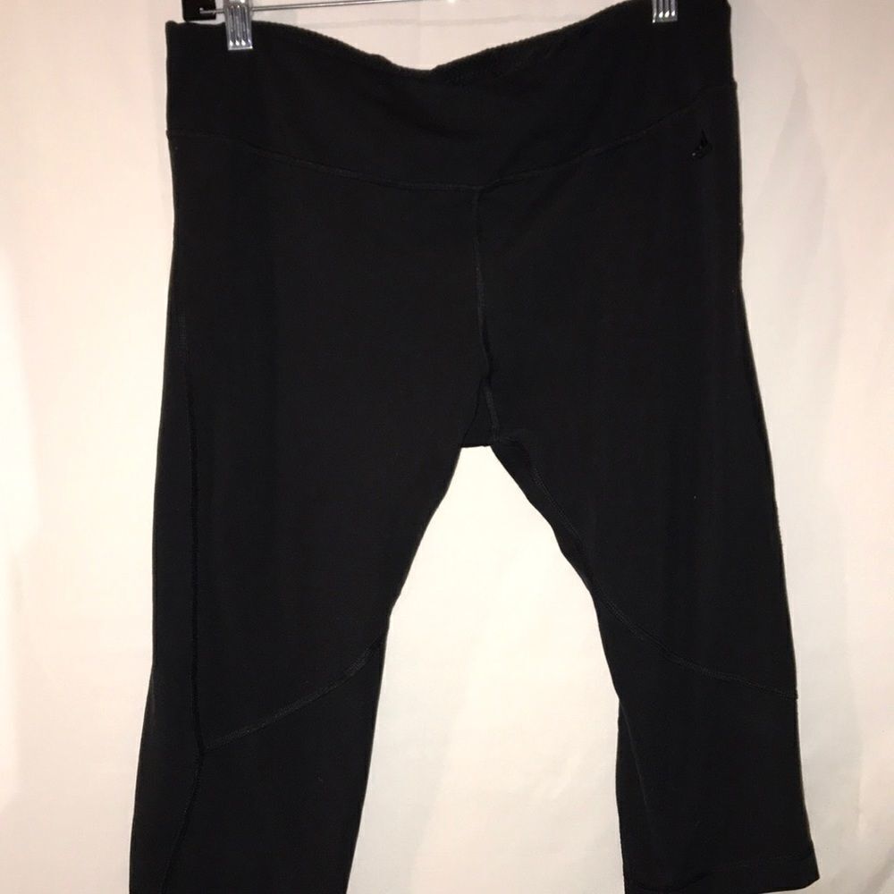 Adidas By 424 Women's Black High Rise Ponte Knit Athletic Leggings Size Large